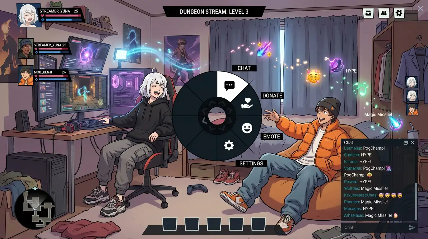 Marketplace view with asset listings, character previews, and trading activity—dark fantasy market aesthetic