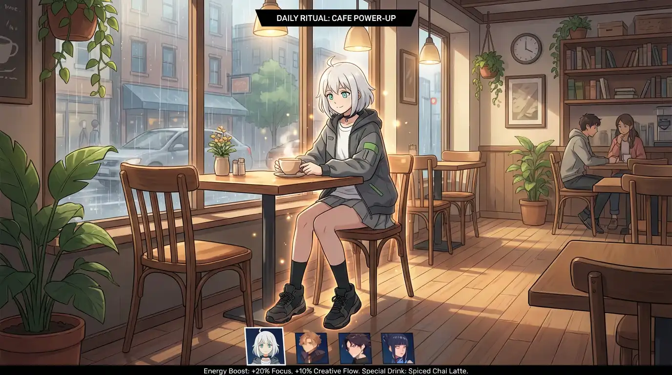 Placeholder: Top-down map editor with tile palette, character sprites, grid overlay